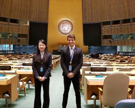 Students interning at the United Nations